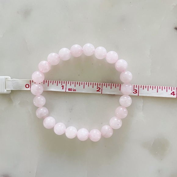 Rose Quartz Pendant Necklace, Earrings and Bracelet Set - Picture 7 of 11